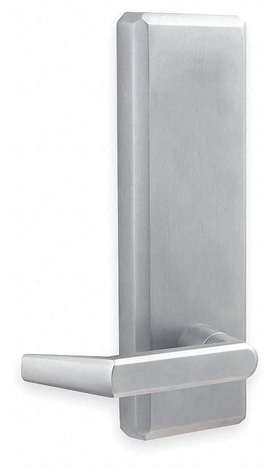 Mechanical Exit Device Trim: 36 in Max Door Wd, Chrome