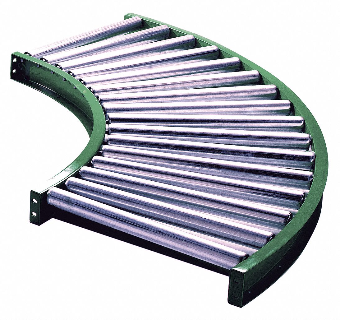 Roller Conveyor: Medium-Duty, 1 15/16 in Roller Dia., 27 in Between Frame Wd, 29 3/4 in Overall Wd