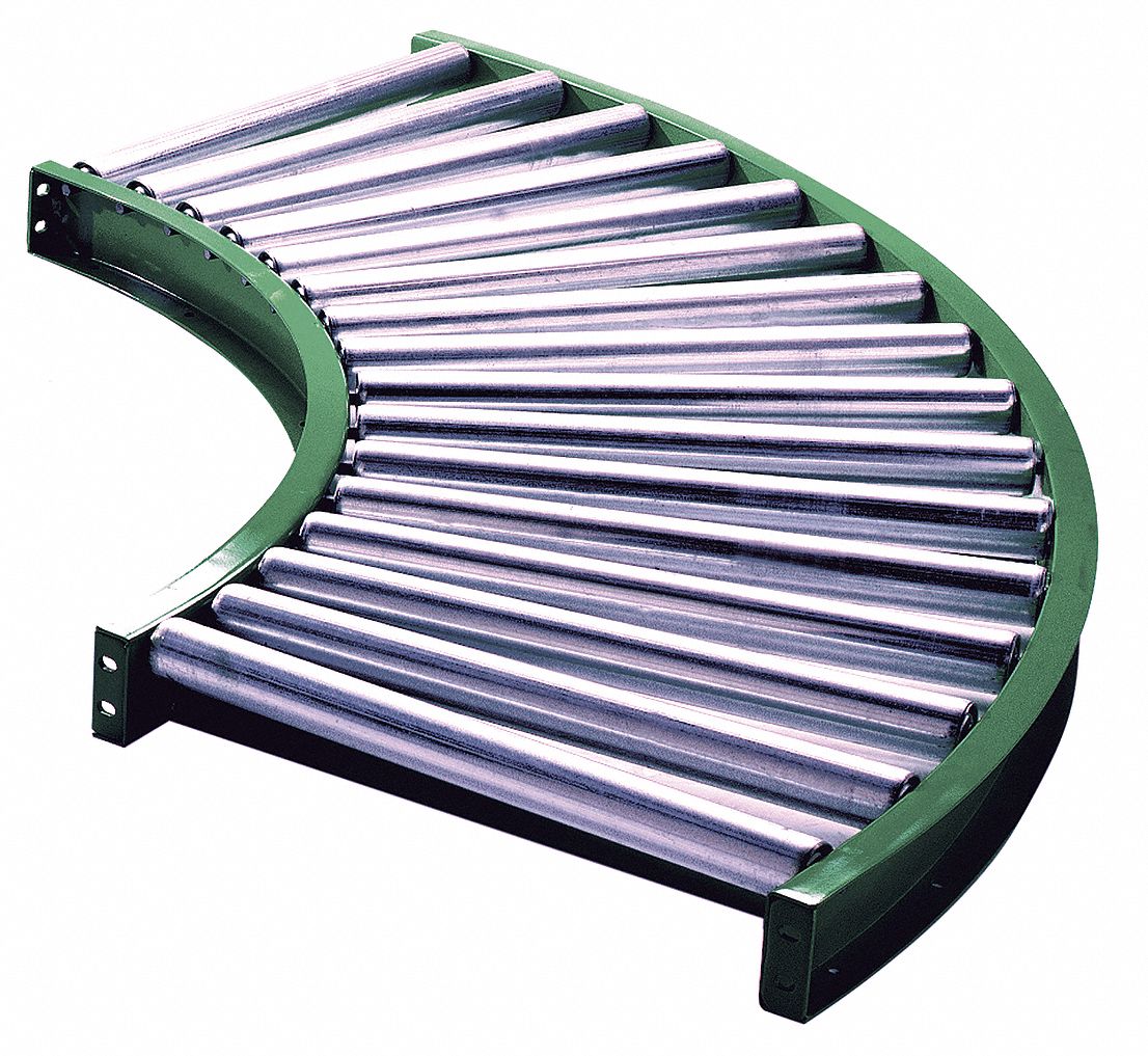 Roller Conveyor: Medium-Duty, 1 15/16 in Roller Dia., 31 in Between Frame Wd, 33 3/4 in Overall Wd