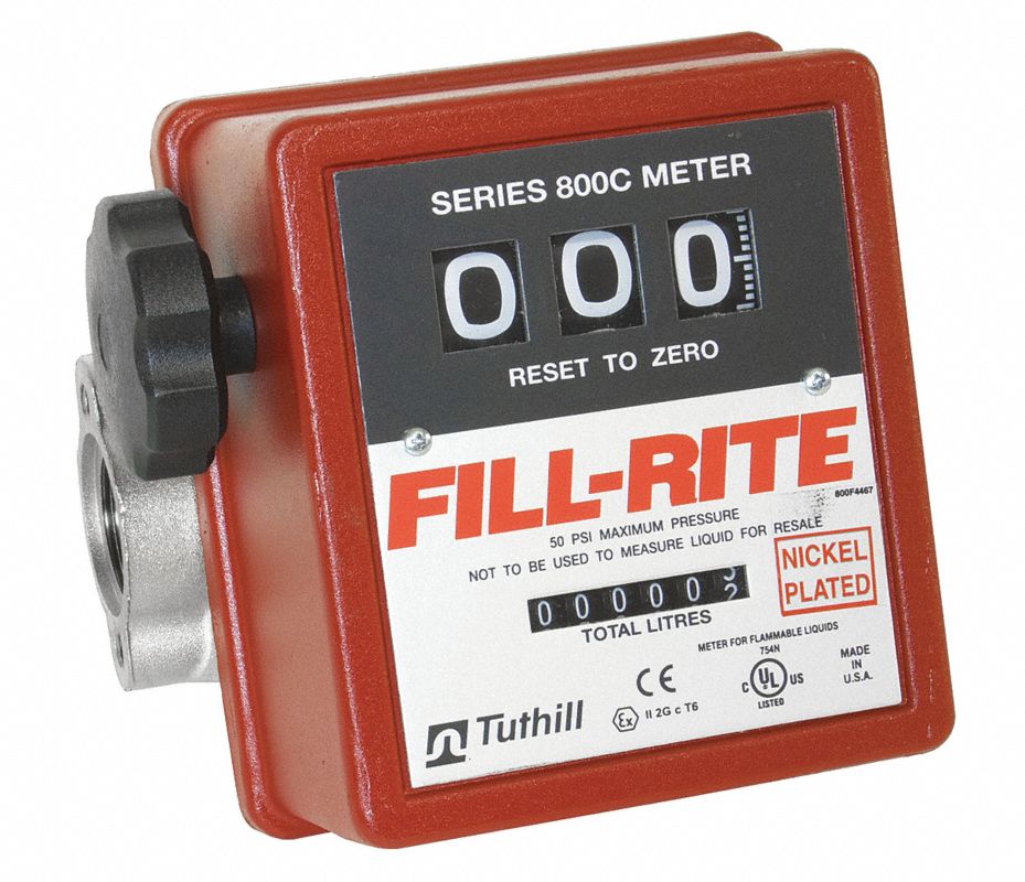 FILL-RITE Caudalímetro, 5 a 20 GPM - 2WLH6 | 807CLN1 - Grainger México