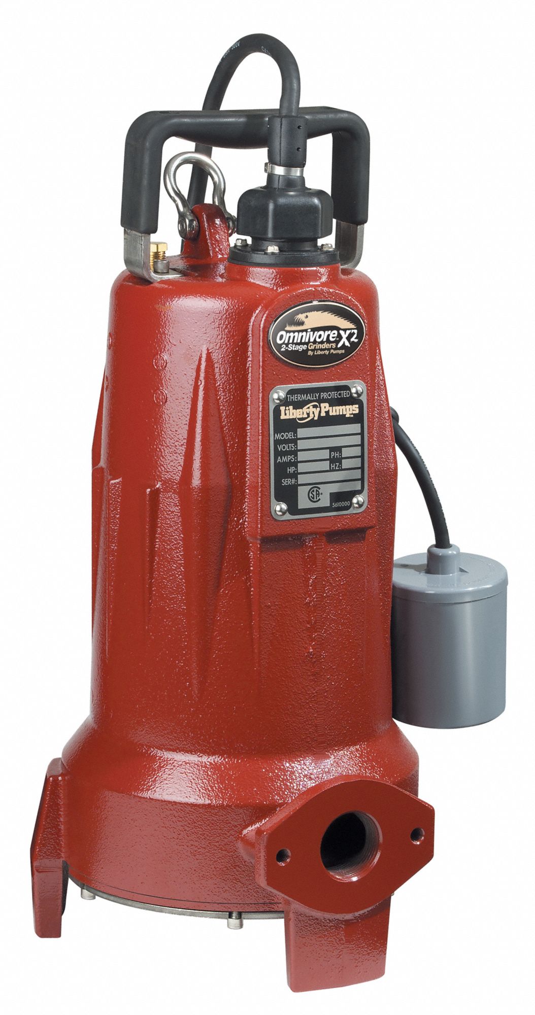 LIBERTY PUMPS Grinder Pump, 2 hp HP, 440 to 480V AC Rated Voltage, No