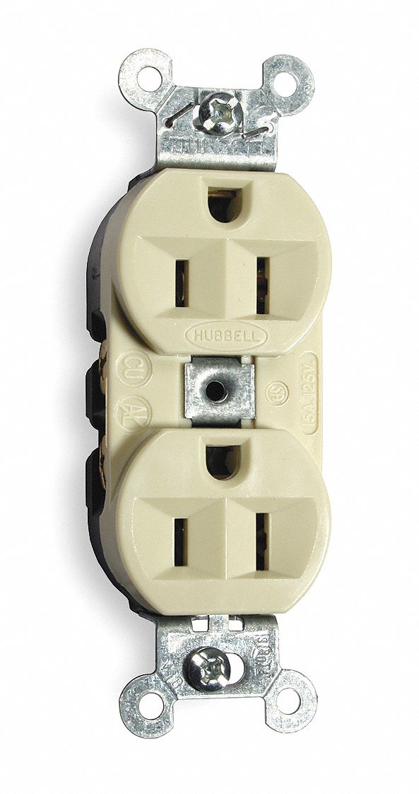 RECEPTACLE DUPLEX B S 15A 125V IV