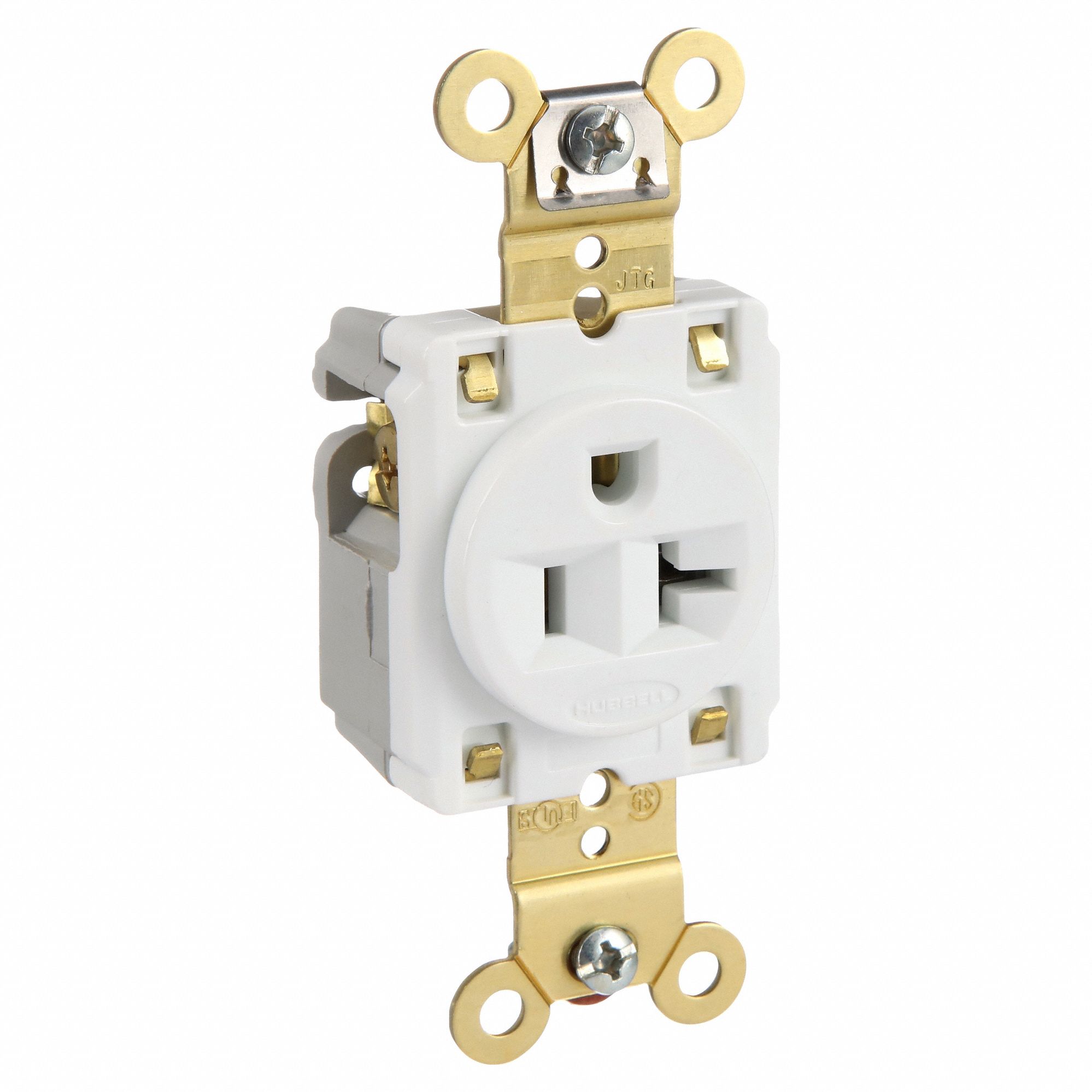 RECEPTACLE,20 A,WHITE,125V AC