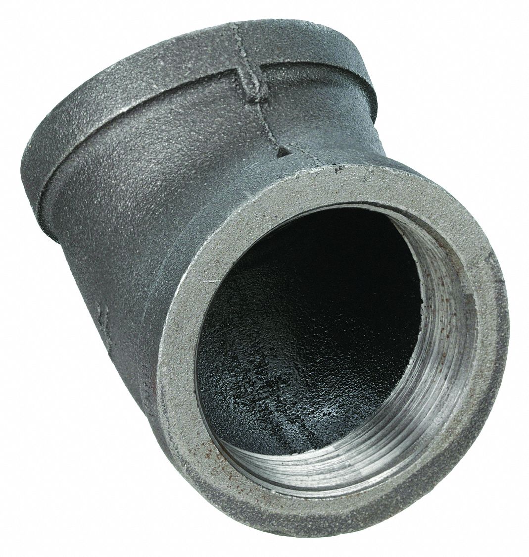 45 °  ELBOW: MALLEABLE IRON, 3 IN X 3 IN FITTING, FEMALE NPT X FEMALE NPT, CLASS 150