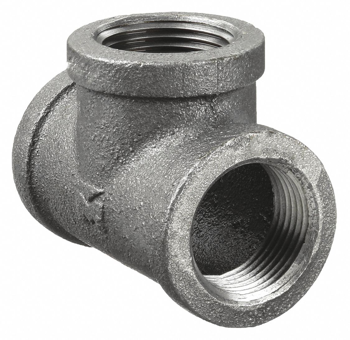 TEE: MALLEABLE IRON, ½ IN X ½ IN X ½ IN FITTING PIPE SIZE, CLASS 150