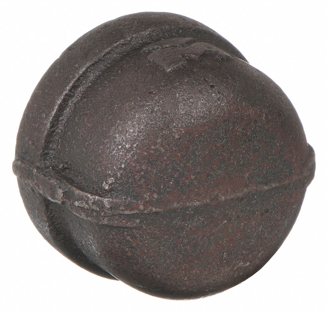 ROUND CAP: MALLEABLE IRON, ¼ IN FITTING PIPE SIZE, FEMALE NPT