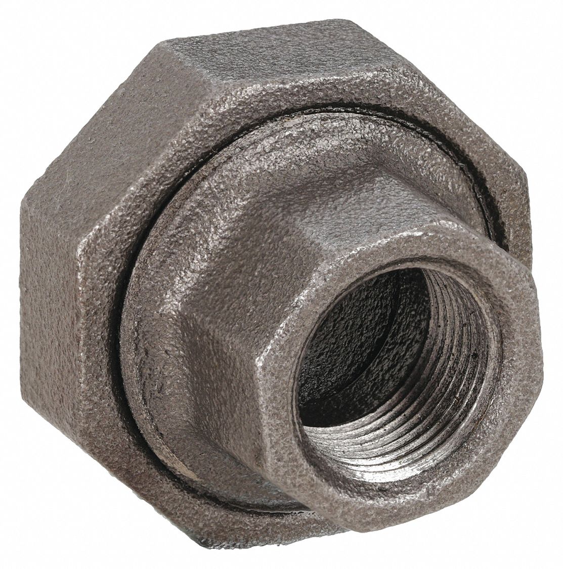 Black Pipe Fittings - 1-1/4 NPT Union (Brass Seat) 150# UL/FM