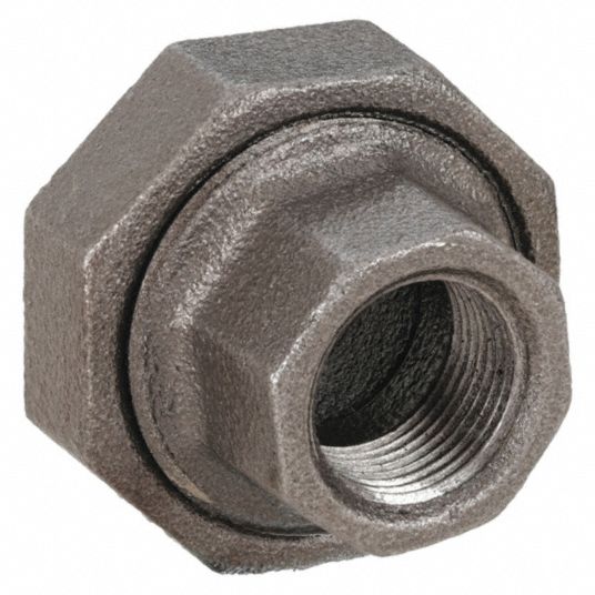 Malleable Iron, 1 1/2 in x 1 1/2 in Fitting Pipe Size, Union