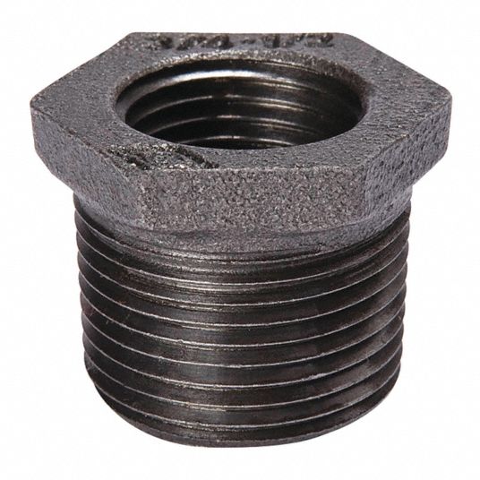GRAINGER APPROVED Hex Bushing, MNPT x FNPT, 4 in x 3 in Pipe Size