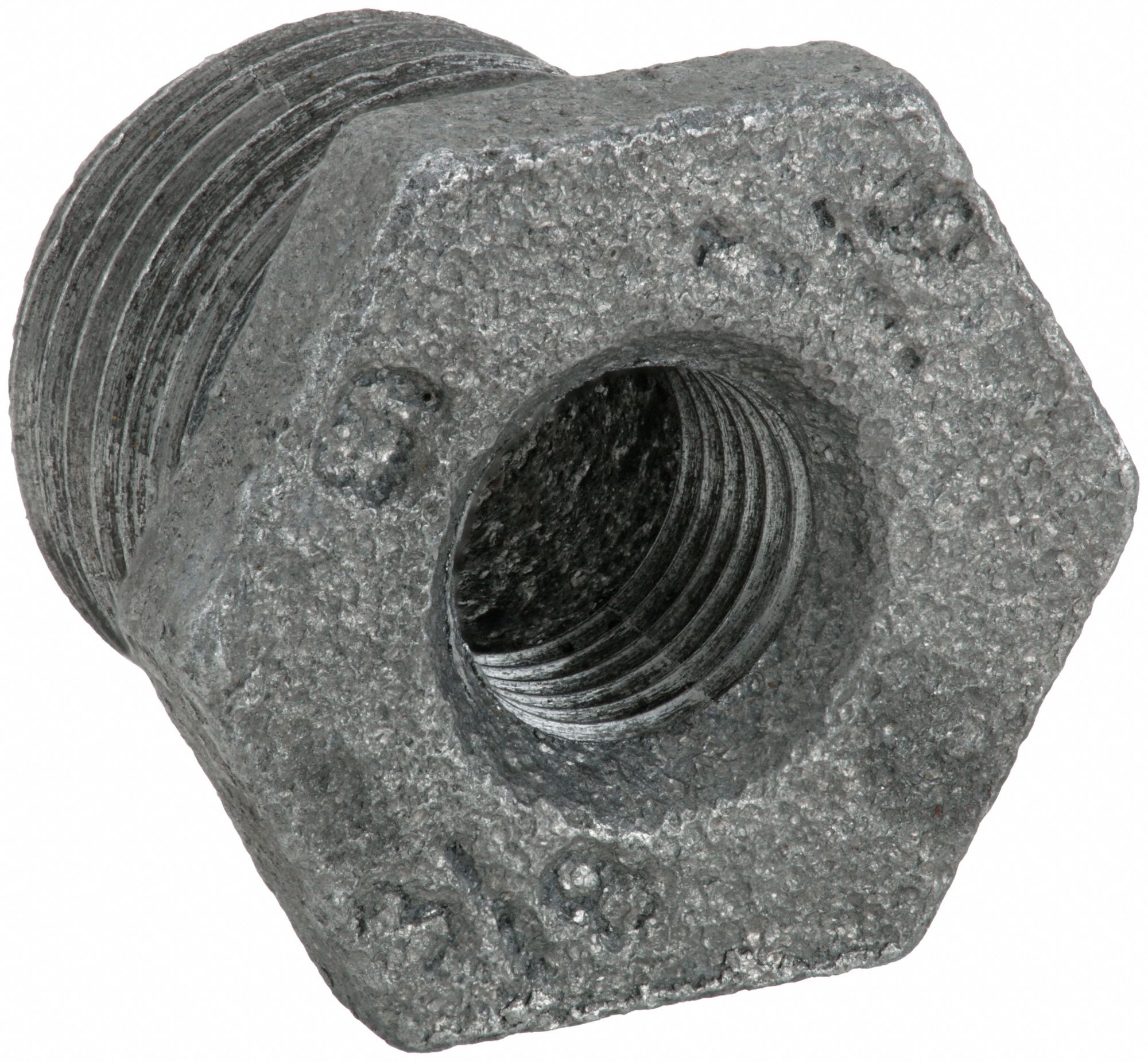 HEX BUSHING: MALLEABLE IRON, 2 IN X ¾ IN FITTING, MALE NPT X FEMALE NPT, CLASS 150