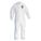 COLLARED DISPOSABLE COVERALLS, MICROPOROUS FILM, ELASTIC CUFFS/ANKLES, WHITE, 4XL