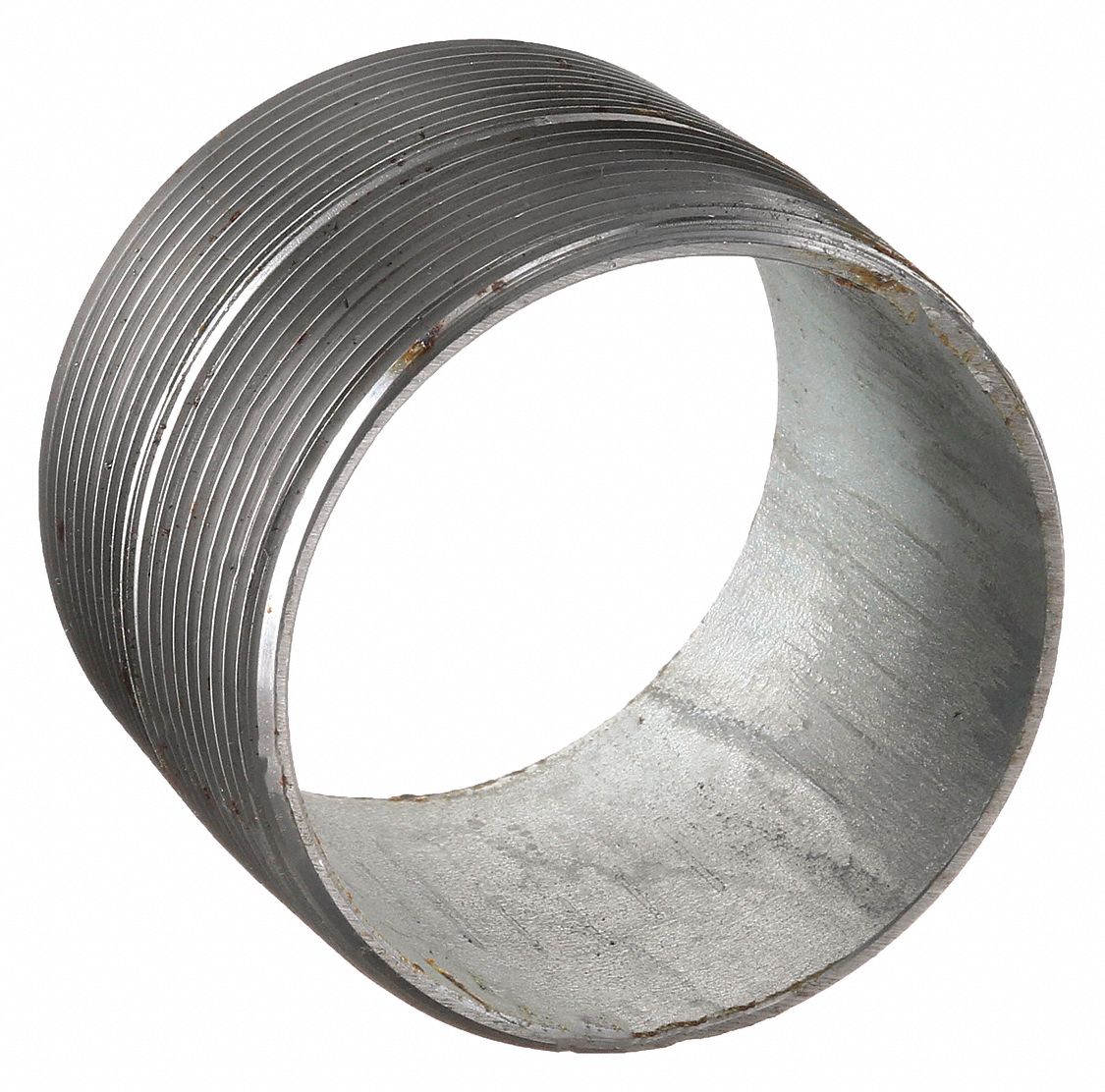 NIPPLE: GALVANIZED STEEL, 2 IN NOMINAL PIPE SIZE, 2 IN L, FULLY THREADED, SCHEDULE 40