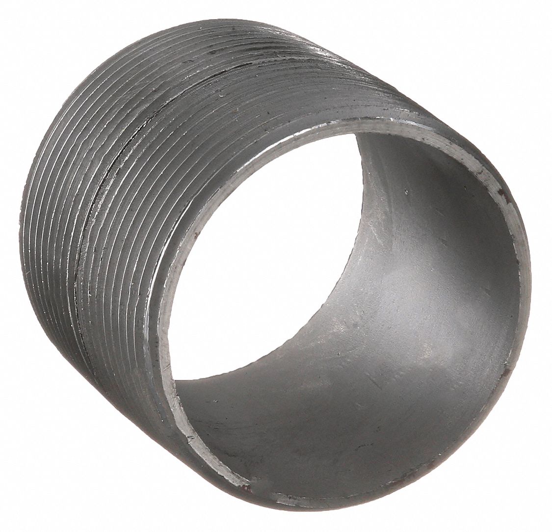 NIPPLE: BLACK STEEL, 2½ IN NOMINAL PIPE SIZE, 2½ IN L, FULLY THREADED, SCHEDULE 40, WELDED