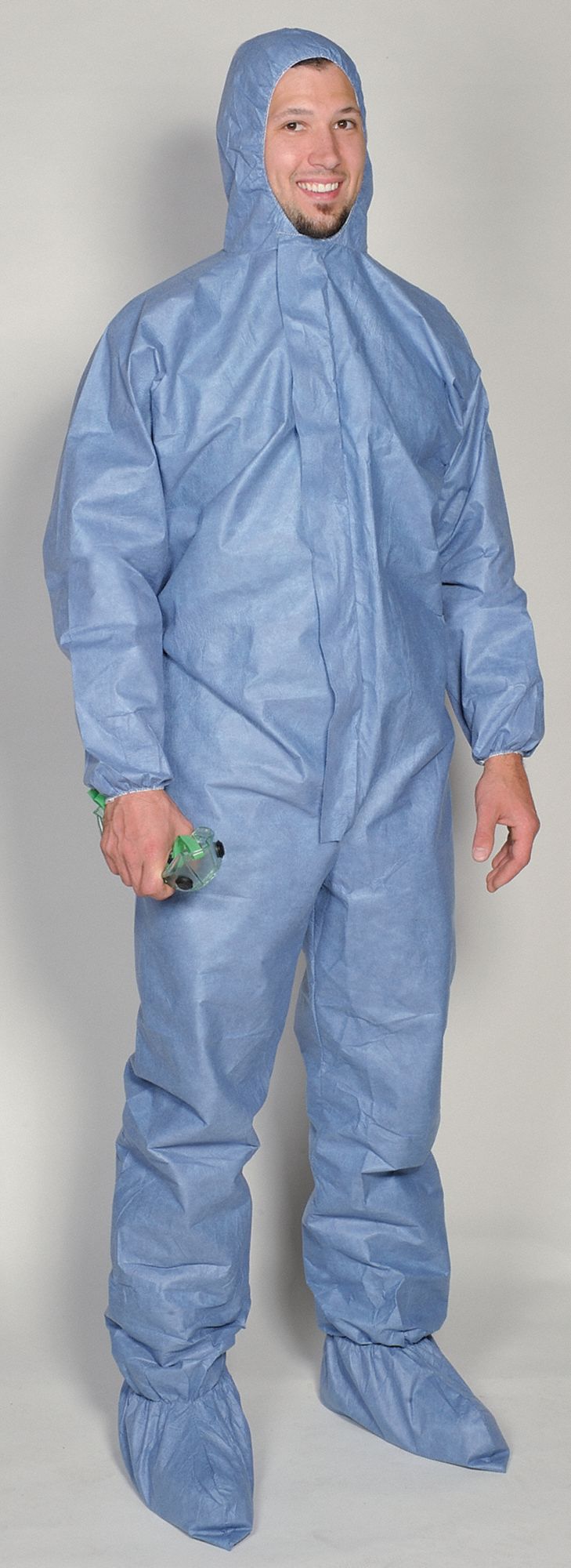 KLEENGUARD Hooded Chemical Resistant Coveralls with Elastic Cuff ...