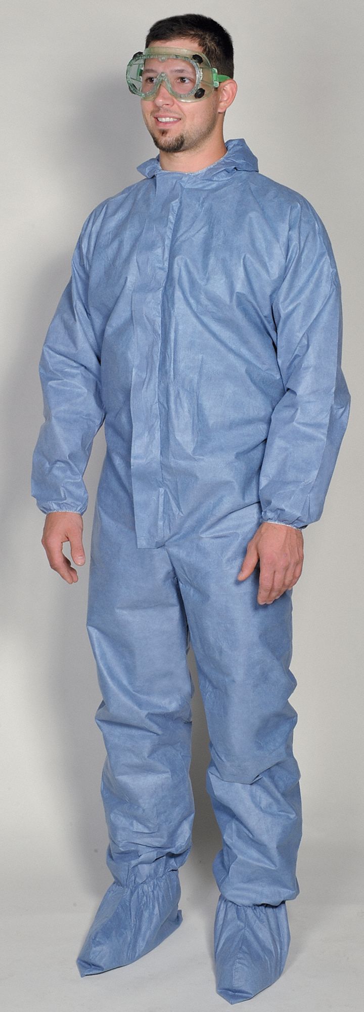 KLEENGUARD Hooded Chemical Resistant Coveralls with Elastic Cuff ...