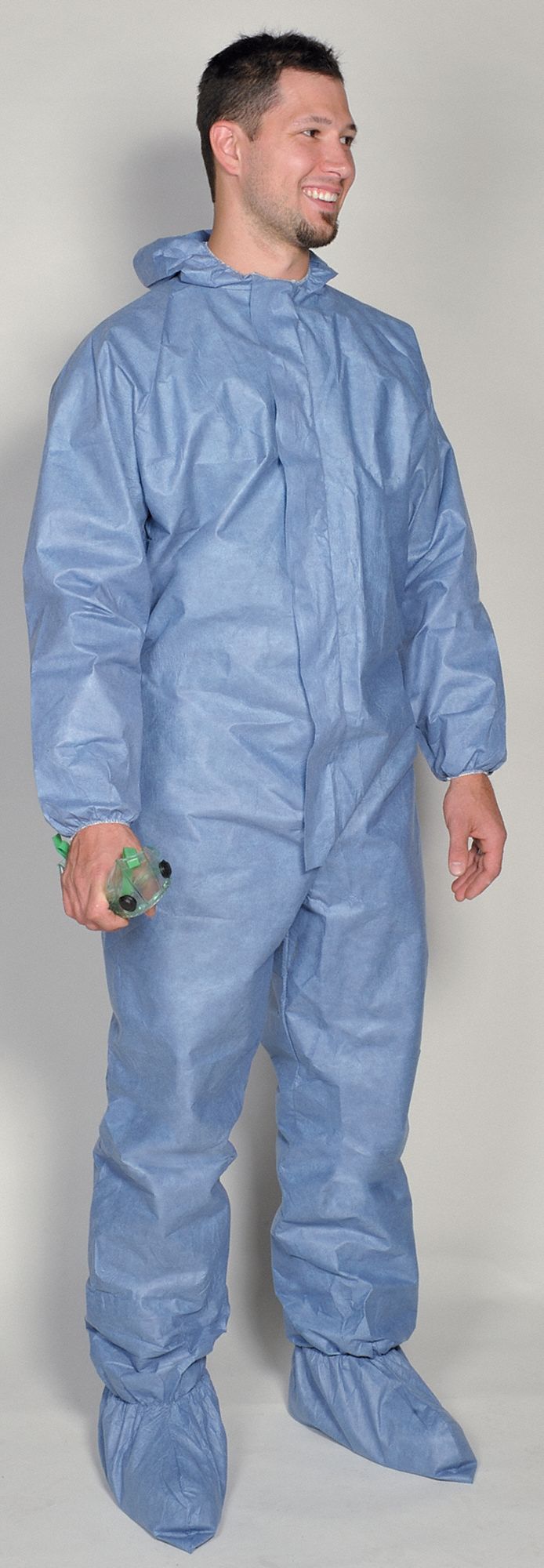 KLEENGUARD Hooded Chemical Resistant Coveralls with Elastic Cuff