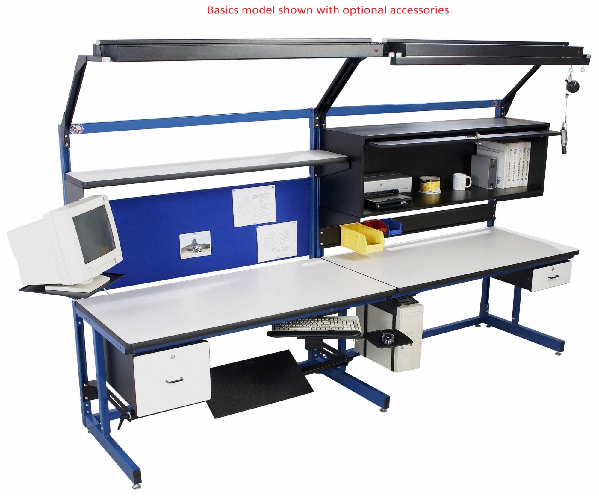 PROLINE Overhead Light/Frame, Steel, 24 in Height, 72 in Width, 24 in