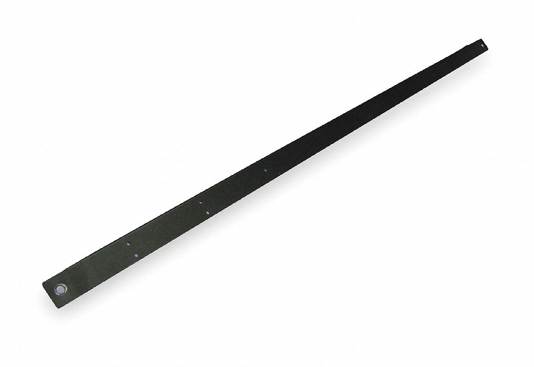 Electrical Supply Mounting Rail: 60 in Overall Wd, 1 1/2 in Overall Dp, Steel, Black