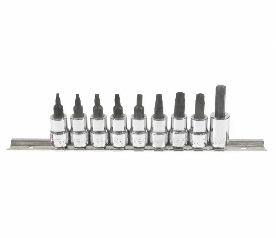 URREA Juego de Puntas Torx Acero Cuadrado 3/8