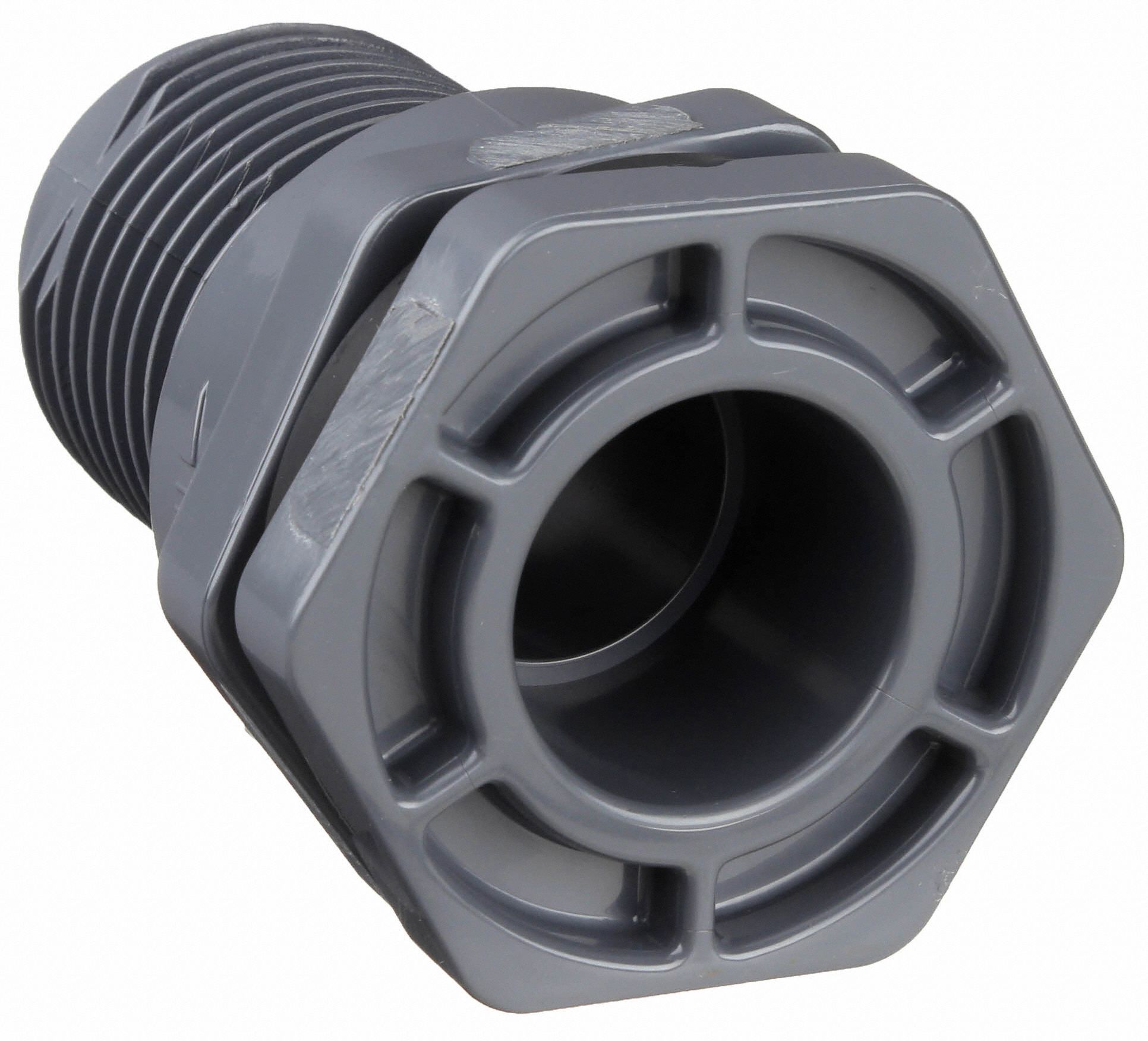 HAYWARD PVC Bulkhead Tank Fitting, 1 in Pipe Size, Socket x Socket