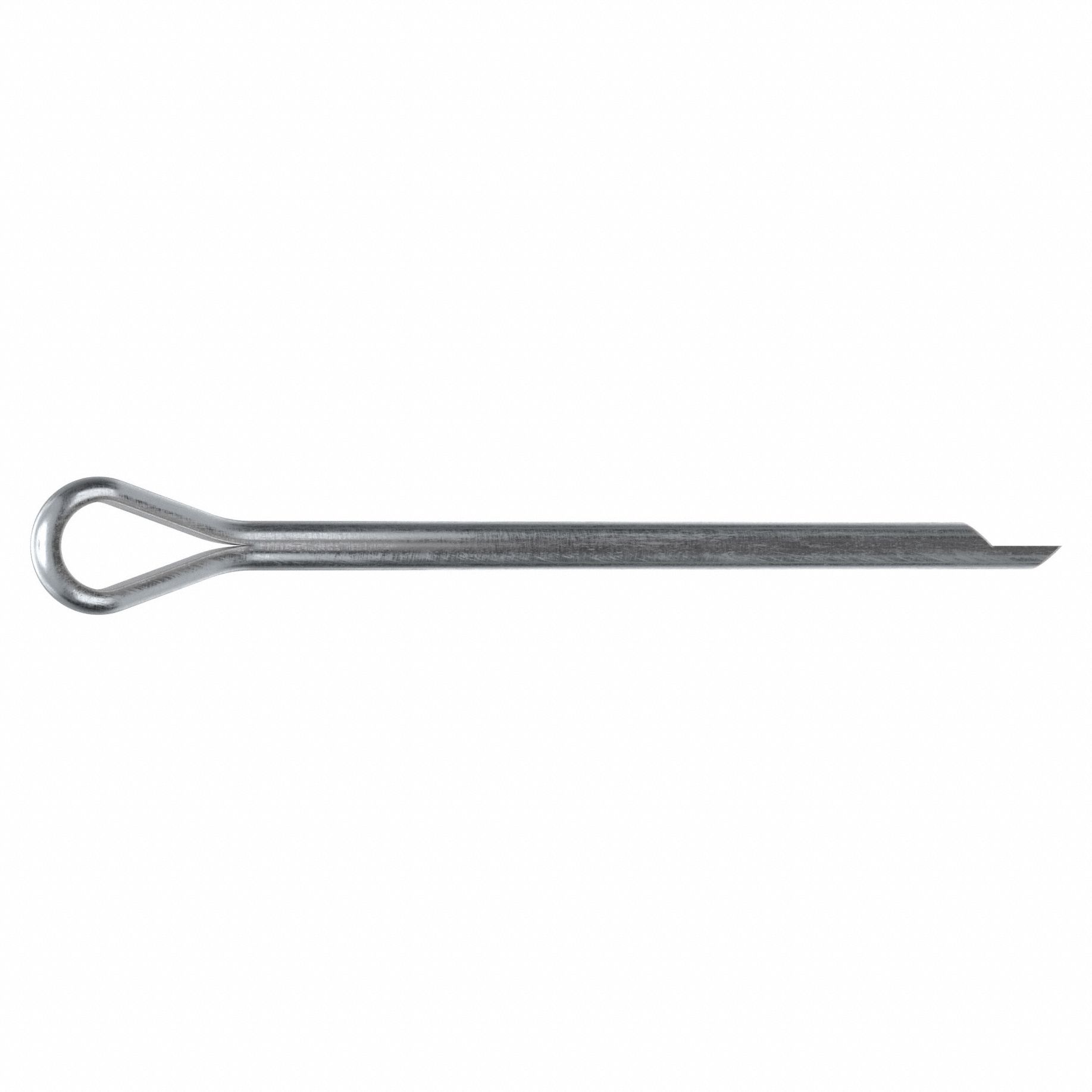 COTTER PIN, ⅛ IN DIA, 2 1/5 IN L, EXTENDED PRONG, INCH, ⅛ IN DIA, STEEL, 1008, 100 PK