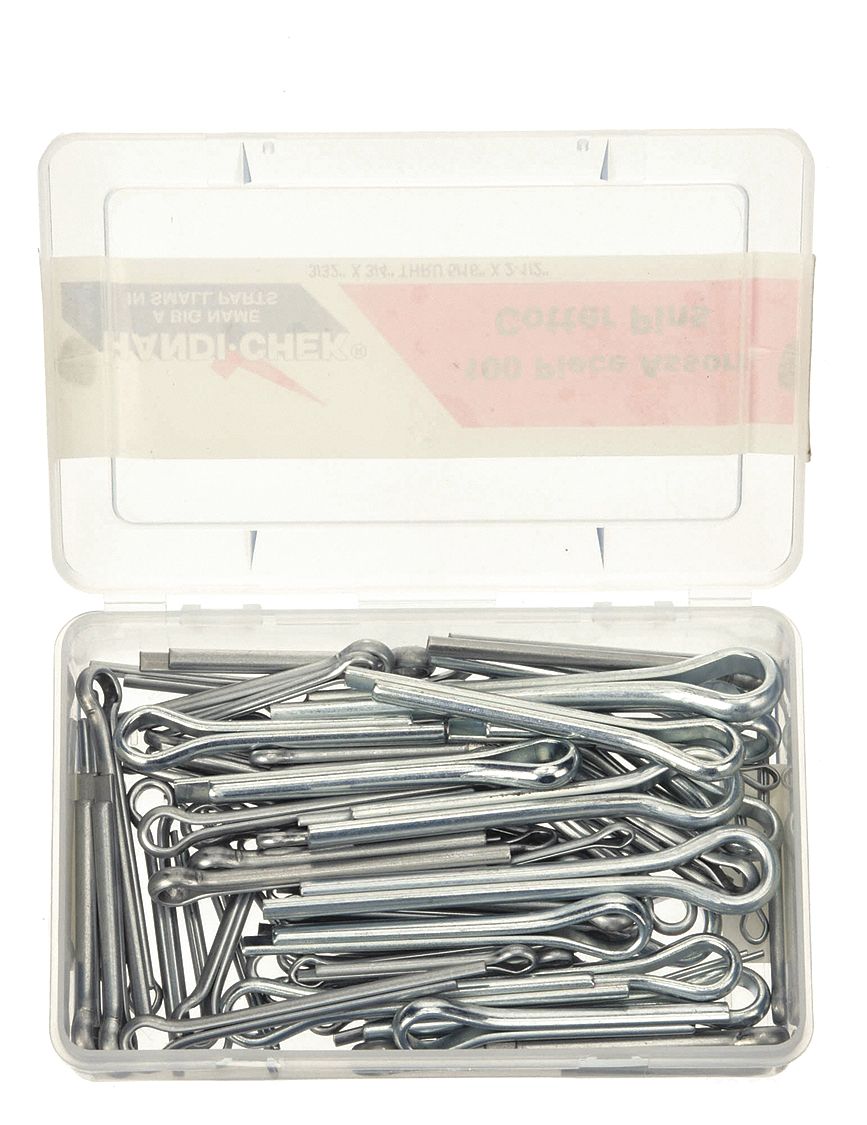 Pin Assortment, 100 pcs, 14 Sizes: Bridge, Inch, Stainless Steel, 18-8, Plain, 100 Pieces