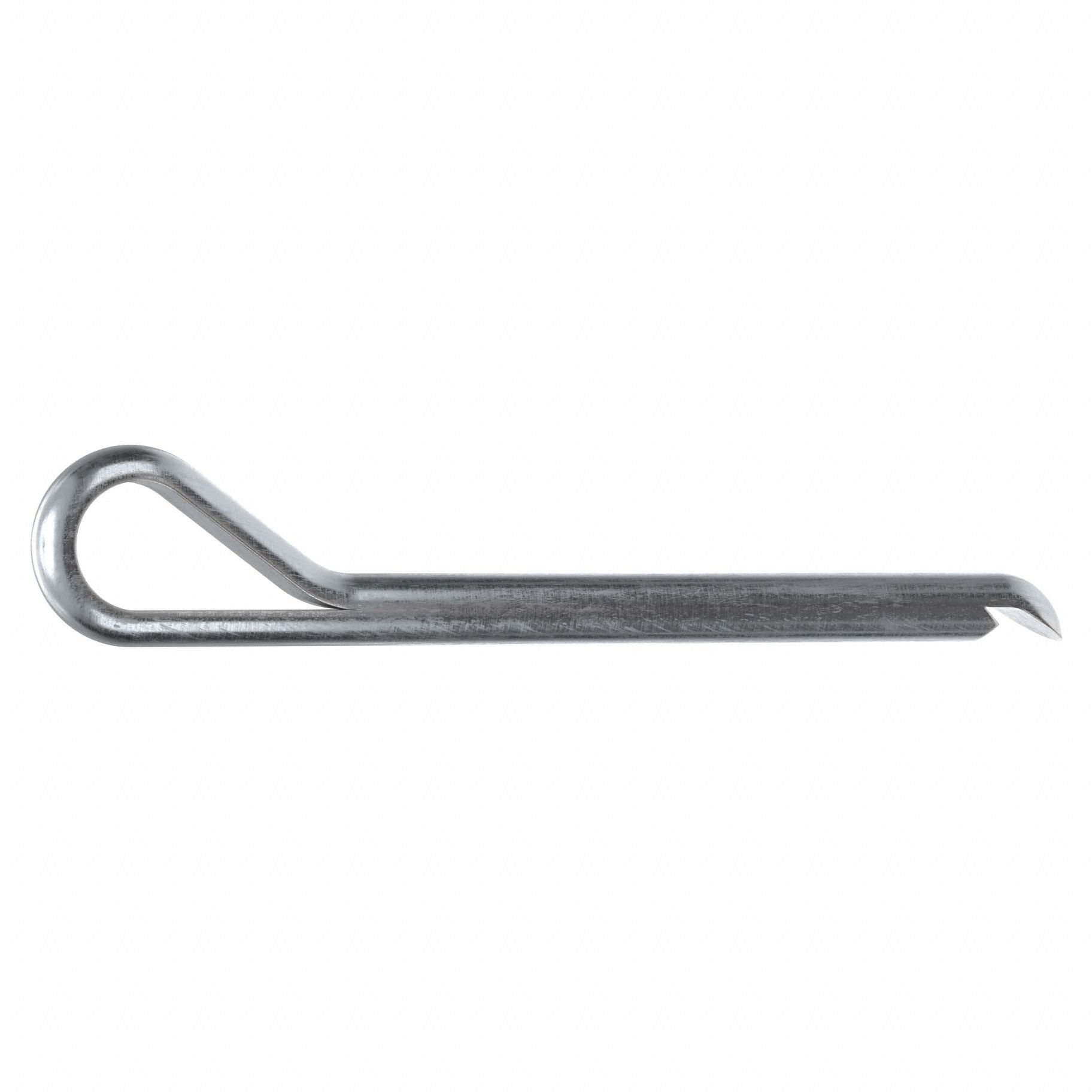 Cotter Pin, 3/32 in dia, 1 in L, PK100: Hammerlock, Inch, 3/32 in Pin Dia, 1 in Shank Lg, Steel, 100 PK