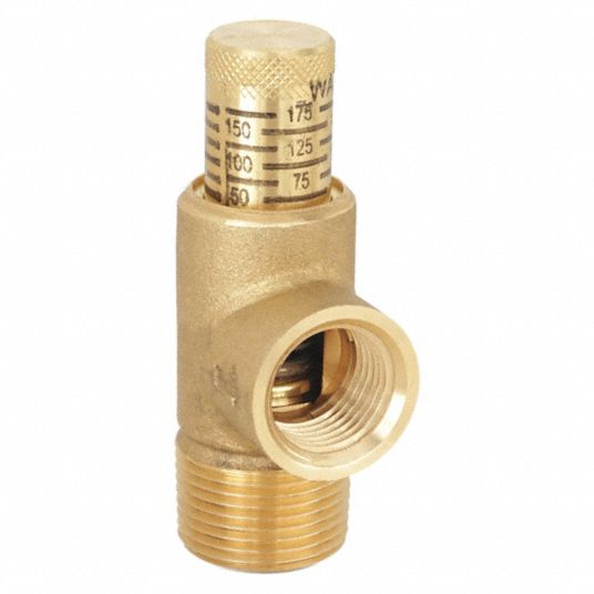 WATTS, Brass, MNPT, Calibrated Adjustable Relief Valve - 2X318|530-3/4 ...