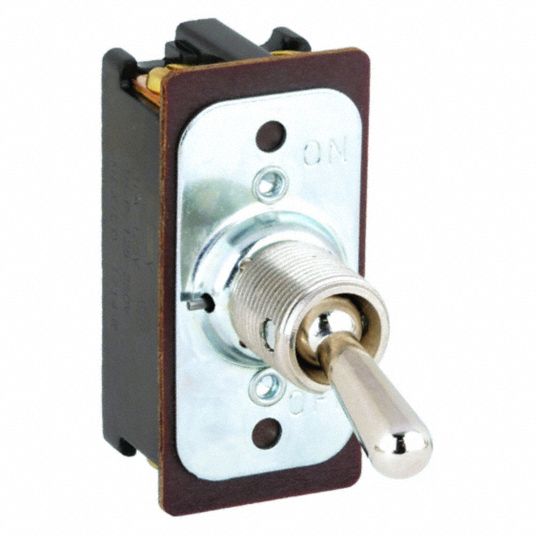 CARLING TECHNOLOGIES Toggle Switch: DPST, 4 Connections, On/Off, 16A @ 125V  AC/8A @ 250V AC, 1 hp HP