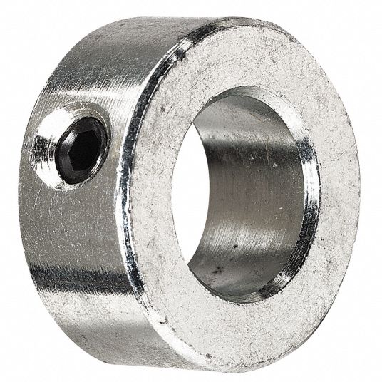 DAYTON Zinc Plated Steel Shaft Collar, Set Screw Collar Style, Standard ...