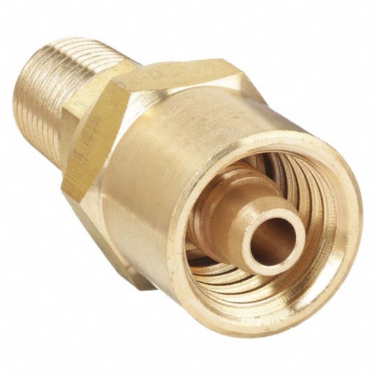 3/8 in x 3/8 in Fitting Size, Hose Barb x NPT, Hydraulic Hose Fitting -  6X424