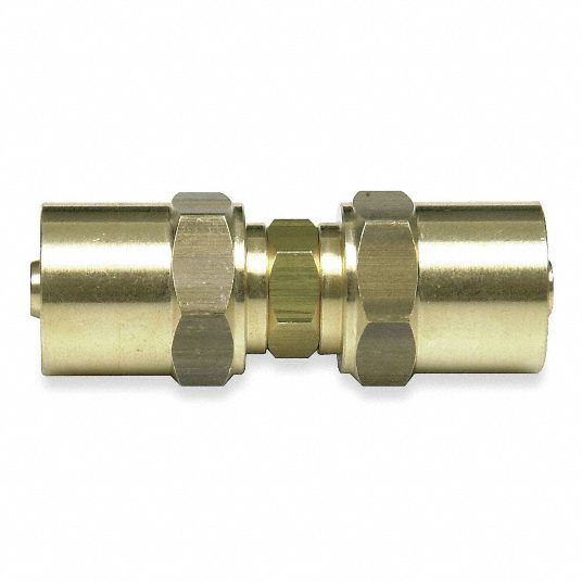 GRAINGER APPROVED Barbed Hose Mender, Fitting Material Brass x Brass