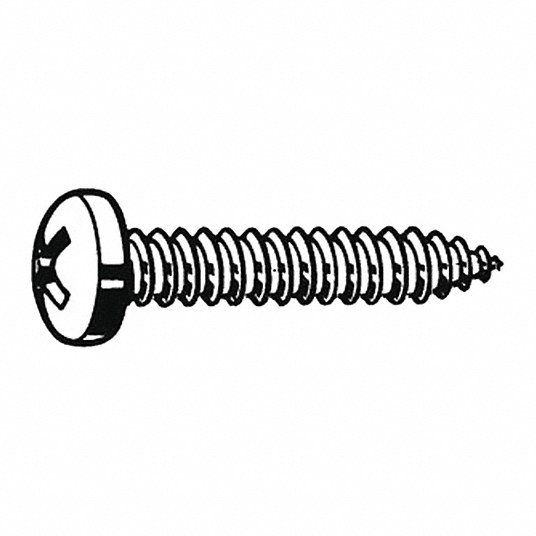 18-8 Stainless Steel Sheet Metal Screw Phillips Drive 1/4 Length Type B Pan Head Pack of 5000 1/4 Length Small Parts 0204BPP188 #2-32 Thread Size Plain Finish Pack of 5000