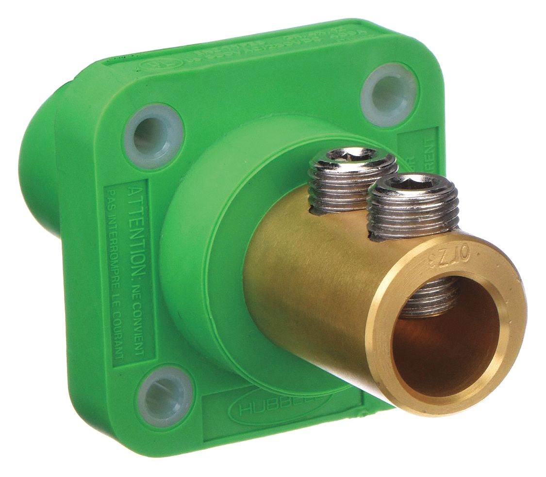 For Male Plugs, 400 A, Receptacle 2XB52HBLFRGN Grainger