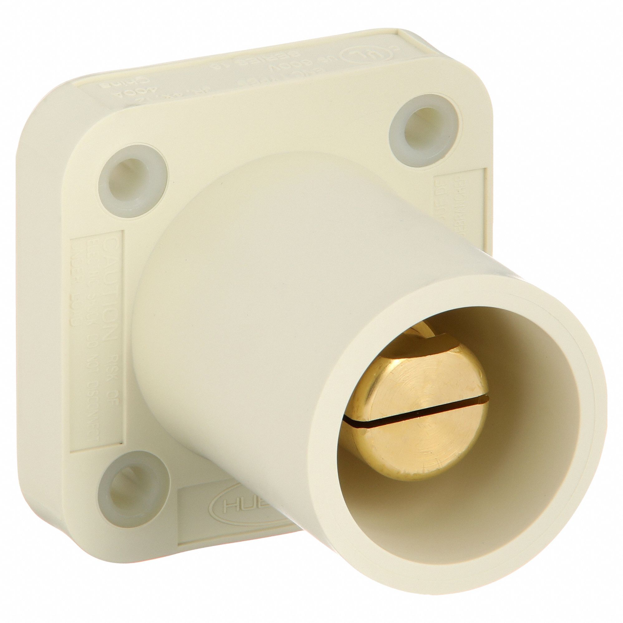 Receptacle: For Female Connectors, 400 A, Straight, White, Square, Through Hole Mounting