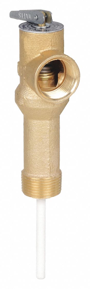 Temperature and Pressure Relief Valve: Section IV ASME Section, MNPT x FNPT, Brass