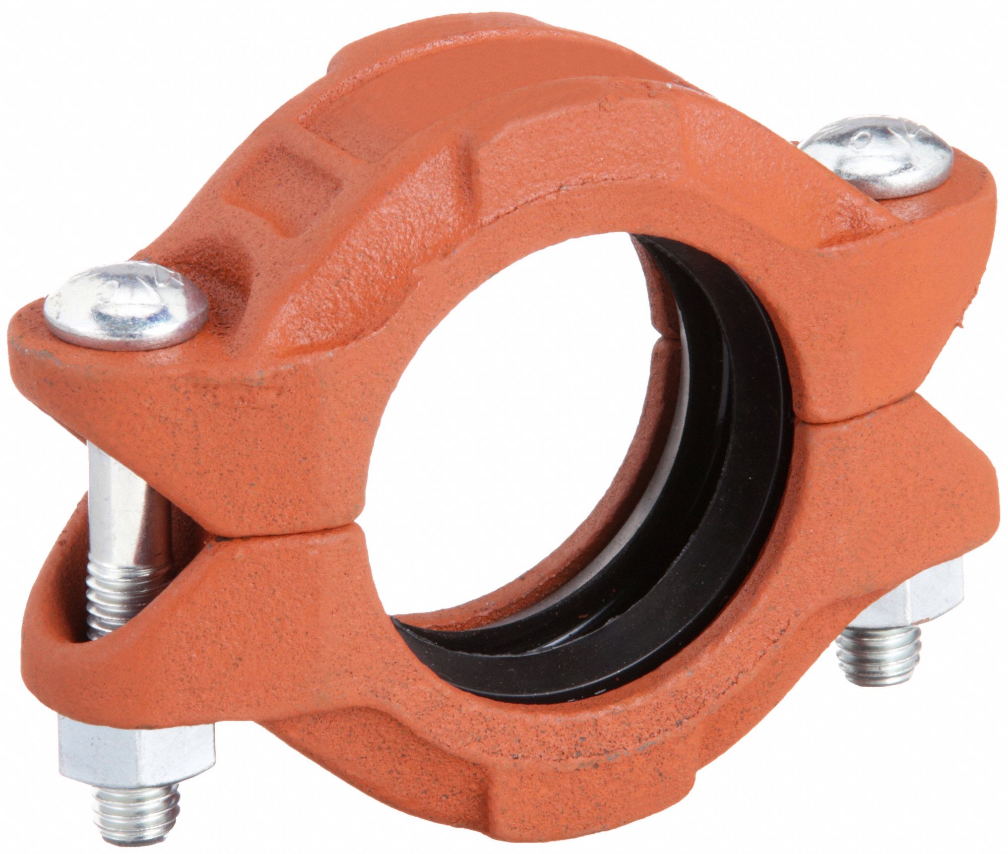 Flexible Coupling: Ductile Iron, 2 1/2 in x 2 1/2 in Fitting Pipe Size, Grooved