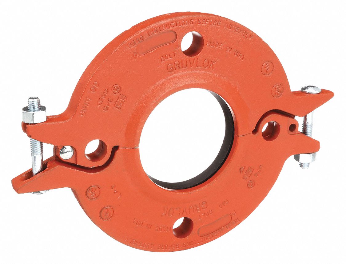 Pipe Flange: Ductile Iron, 2 1/2 in Fitting Pipe Size, Class 150, Orange