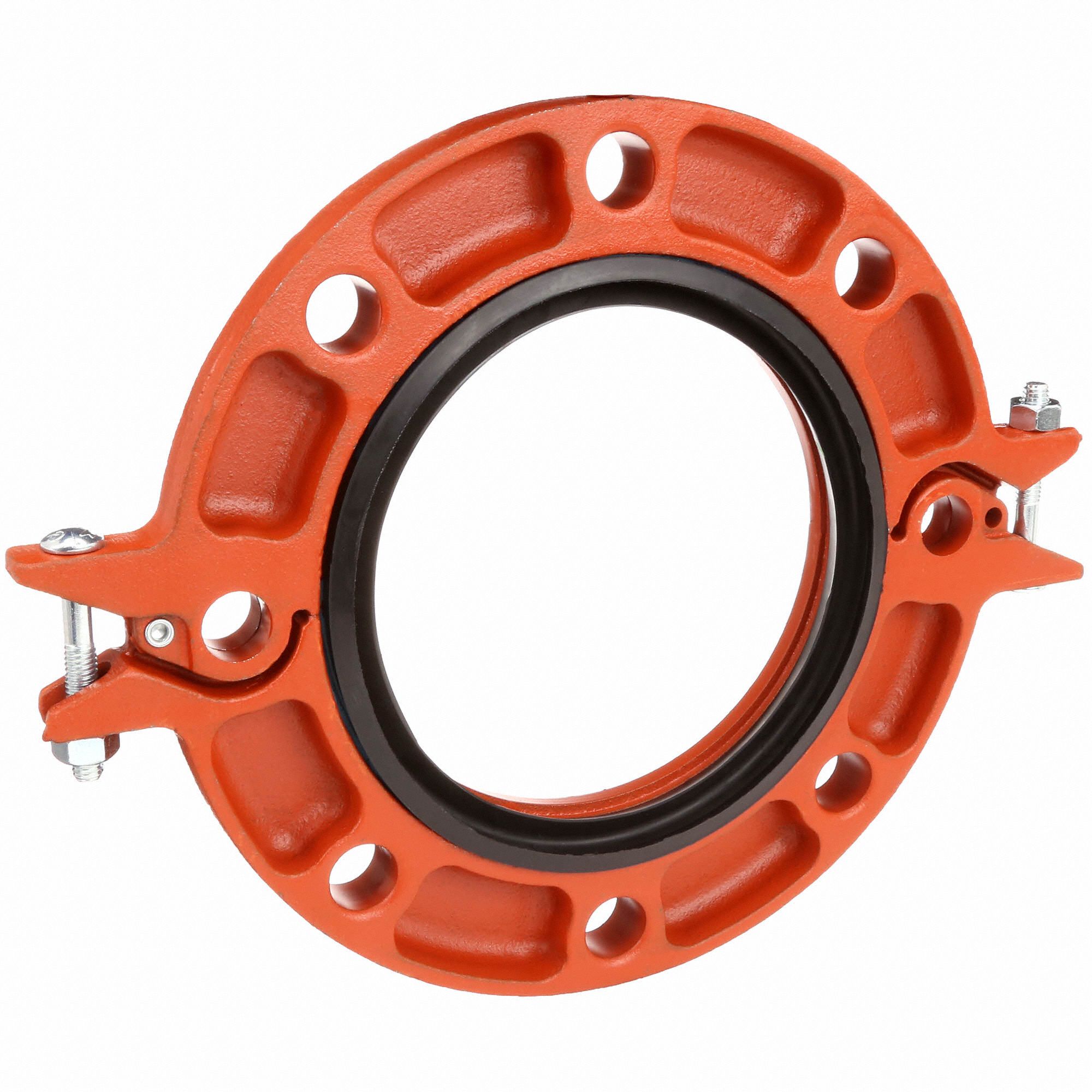 GRUVLOK 4 in Nominal Size Ductile Iron Flange 2XEU70390201101 Grainger