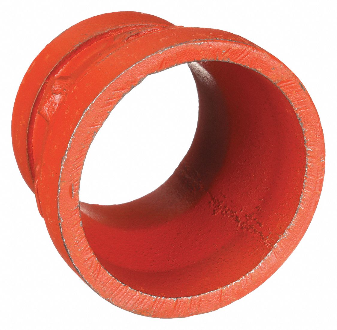 Concentric Reducer Coupling: Ductile Iron, 2 1/2 in x 2 in Fitting Pipe Size, Orange