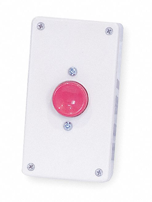 Push Button,  Beige and Red