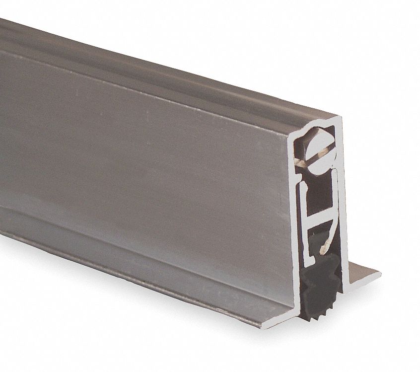 Automatic Door Bottom: Aluminum, 36 in Lg, 9/16 in Wd, Aluminum