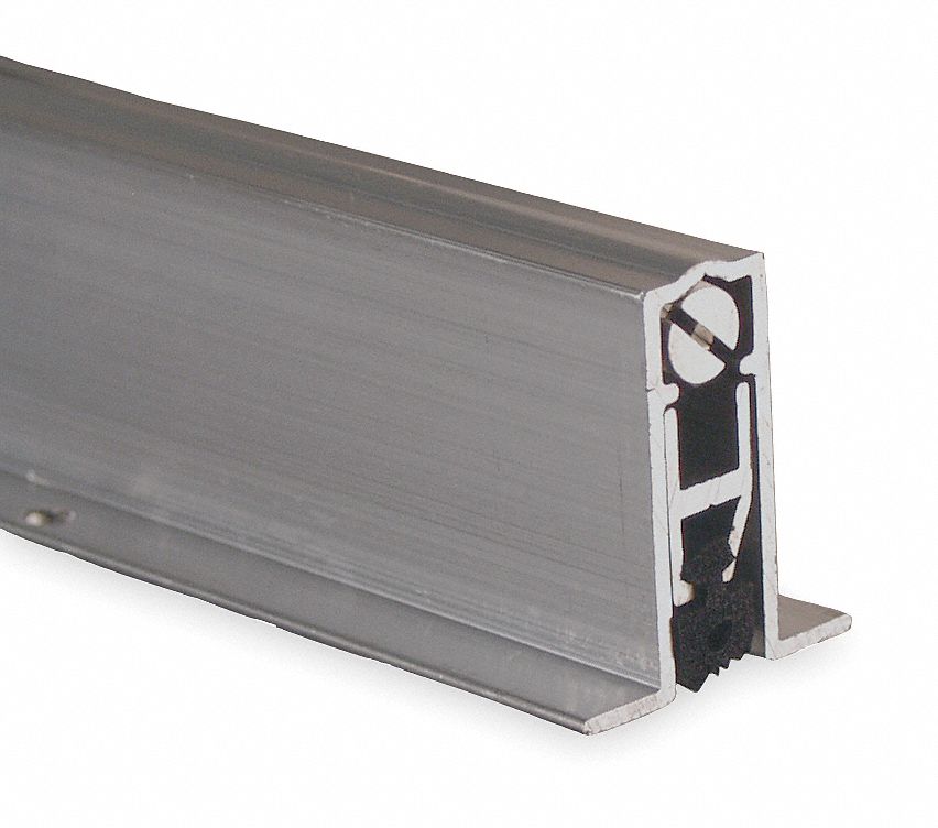 Automatic Door Bottom: Aluminum, 36 in Lg, 9/16 in Wd, Aluminum