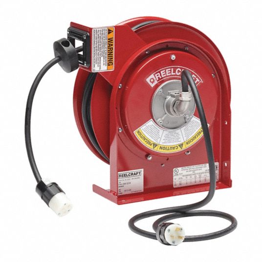 JEGS 555-81912: Extension Cord with Retractable Reel