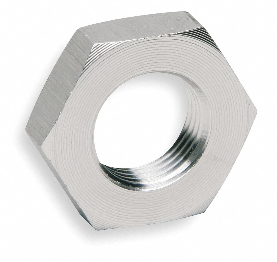 Lock Nut Silver Aluminum H  L  W