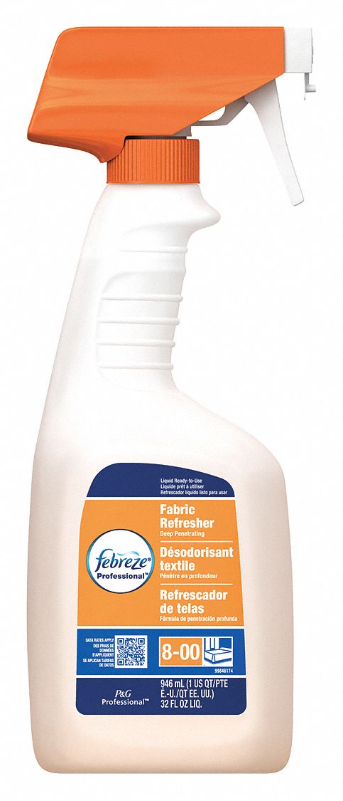 Fabric Refresher: Fabric Fresheners, Trigger Spray Bottle, 32 oz Container Size, 8 PK