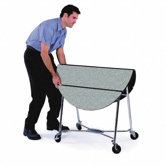 LAKESIDE, Round, 30 in Overall Ht, Room Service Table Cart 2XJK8415