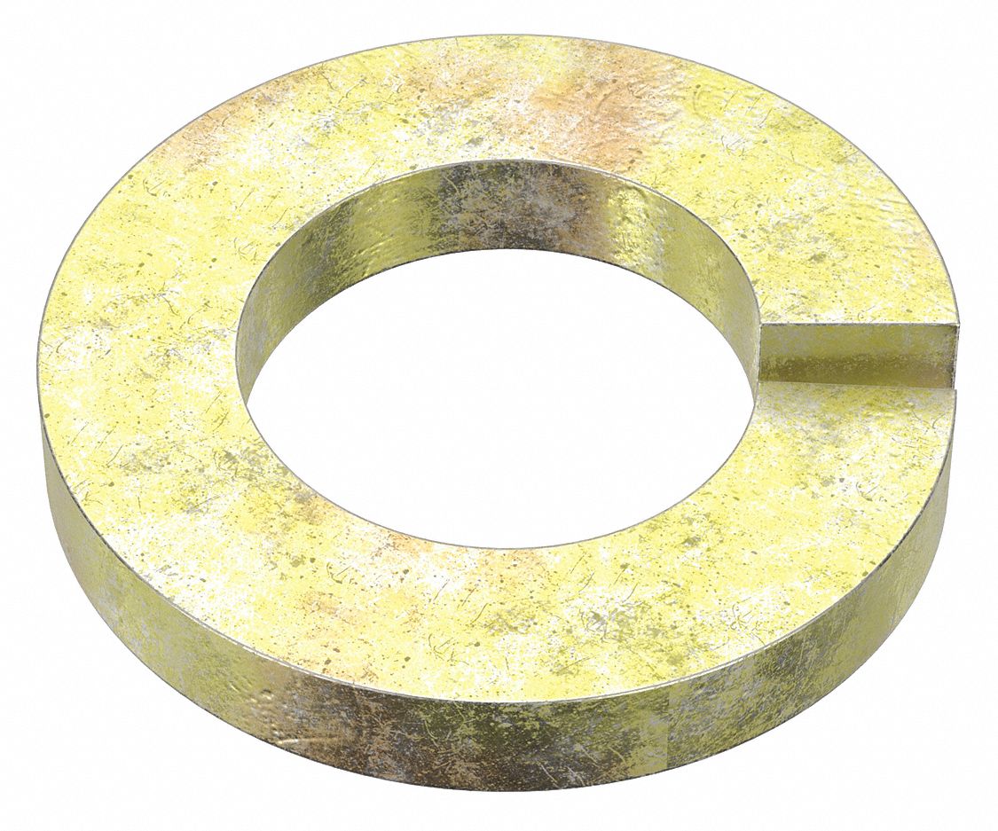 Split Lock Washer: 4037, Steel, 3/8 in Screw Sz, 25/64 in Max. Inside Dia, 8, 000 PK