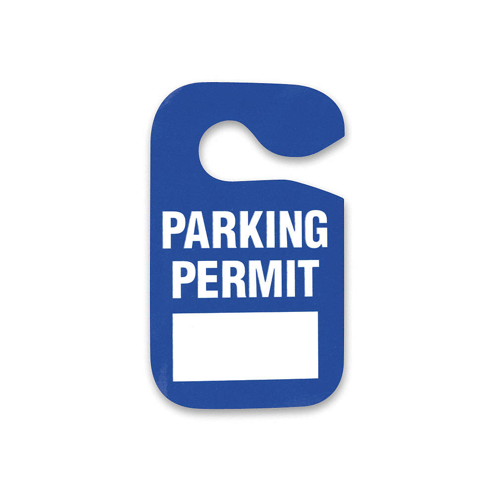 GRAINGER APPROVED Parking Permit, Blue, W 3 In, PK5 - 2XKE6|2XKE6 - Grainger