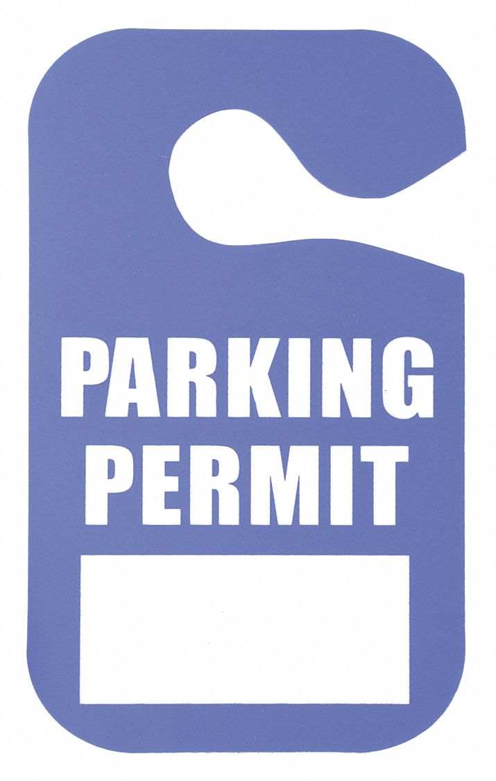 PARKING PERMIT,BLUE,W 3 IN,PK 5